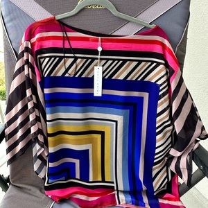 Trina Turk fabulous silk lined blouse. NWT